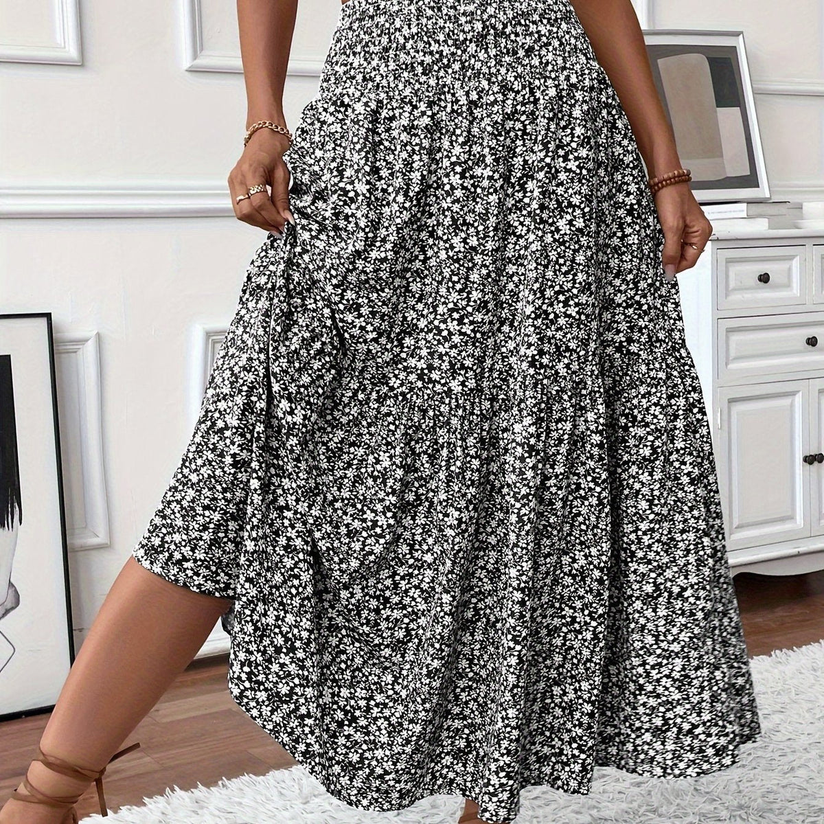 Elena Ditsy Floral Skirt